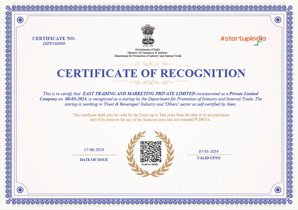 Startup India Certificate